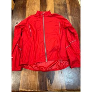 MEC Jacket Mens XL red Full Zip Lightweight Windbreaker Hiking Outdoor biking